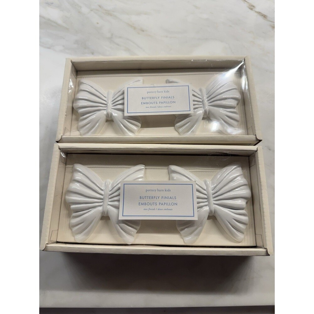 Pottery barn Kids Butterfly Finials, Set Of 2